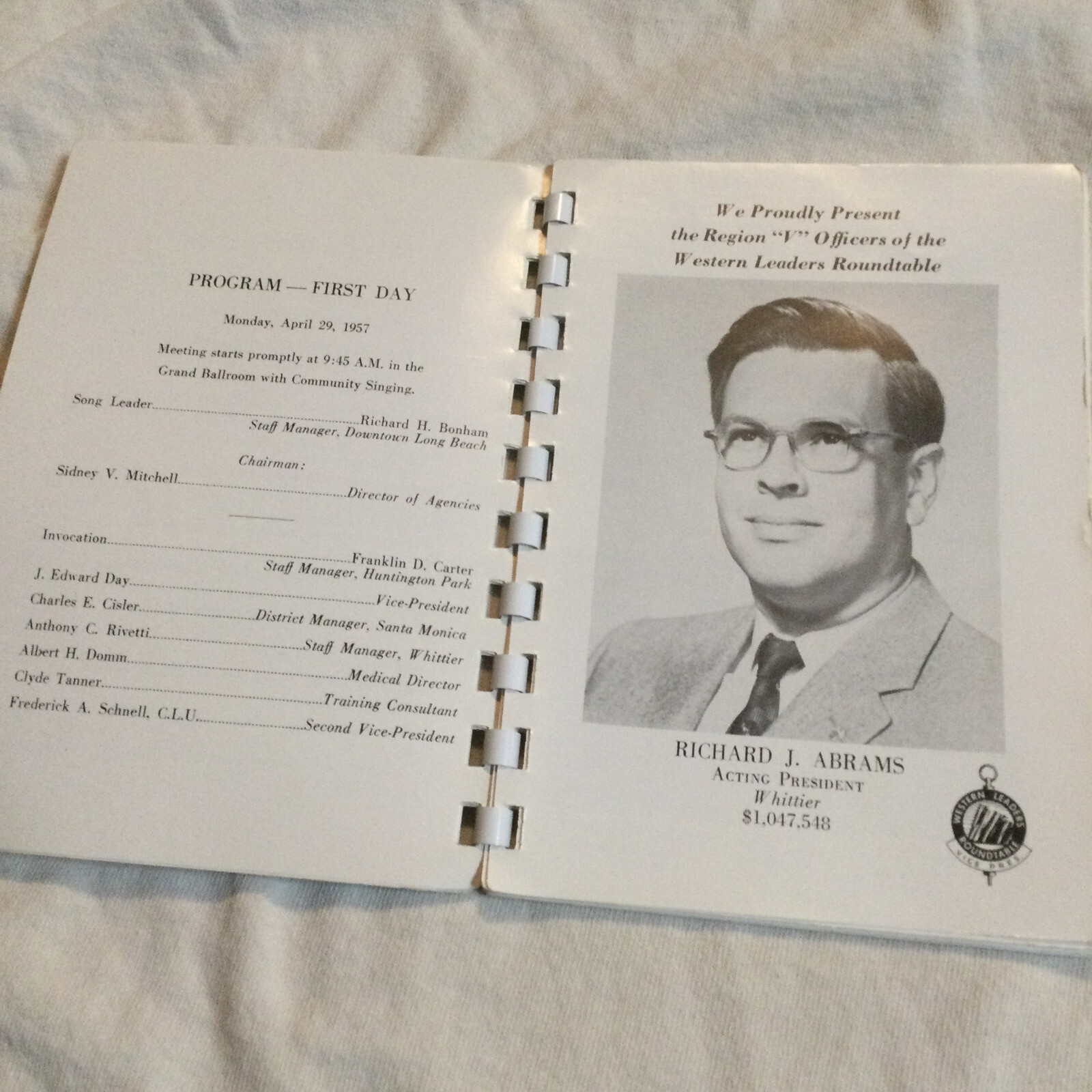Prudential insurance company￼ 1957 Conference Program Booklet Fantastic! Rare!
