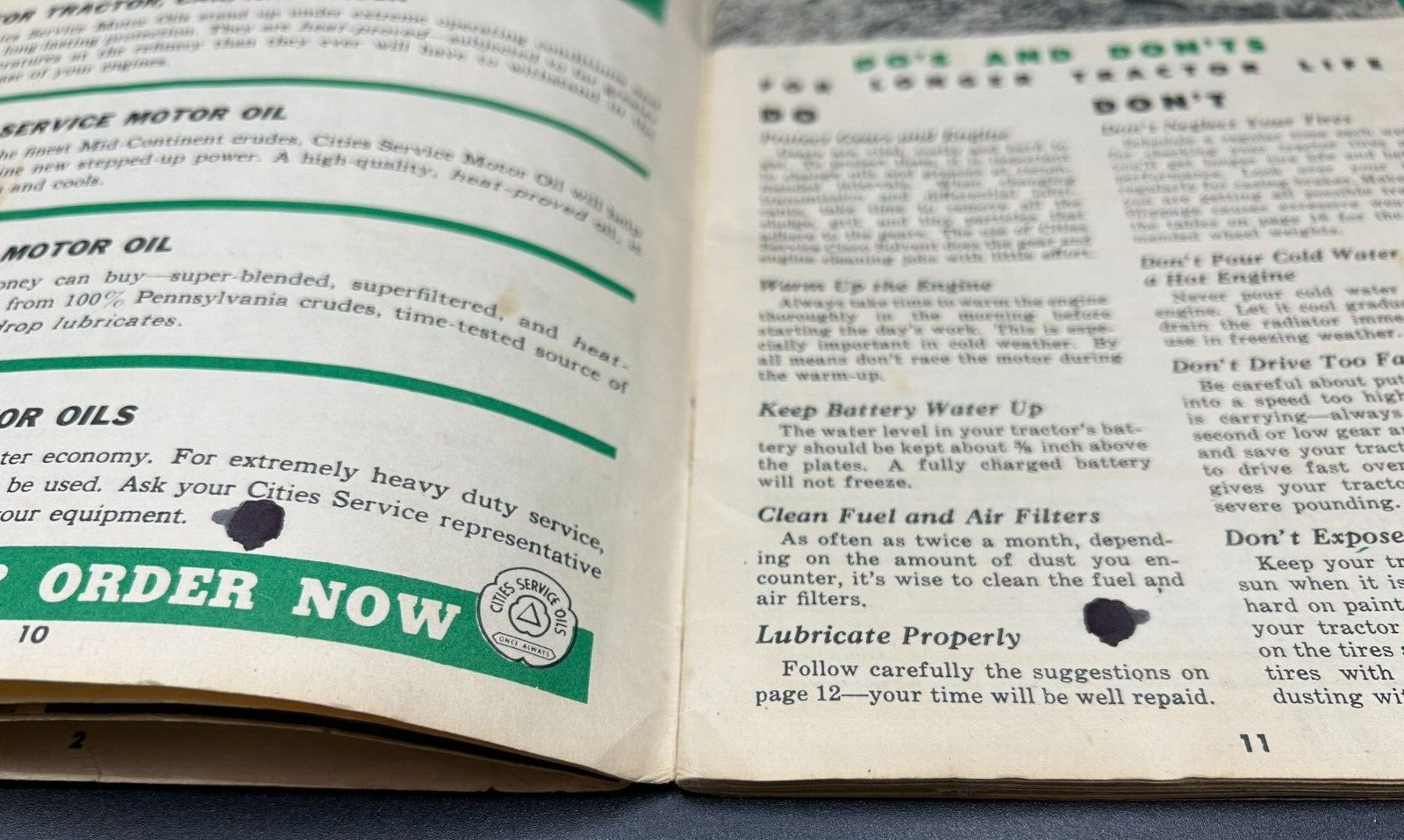 1945 Farm Facts Book-Cities Service Oils- Bonus Cheat Sheet for Measuring Cattle