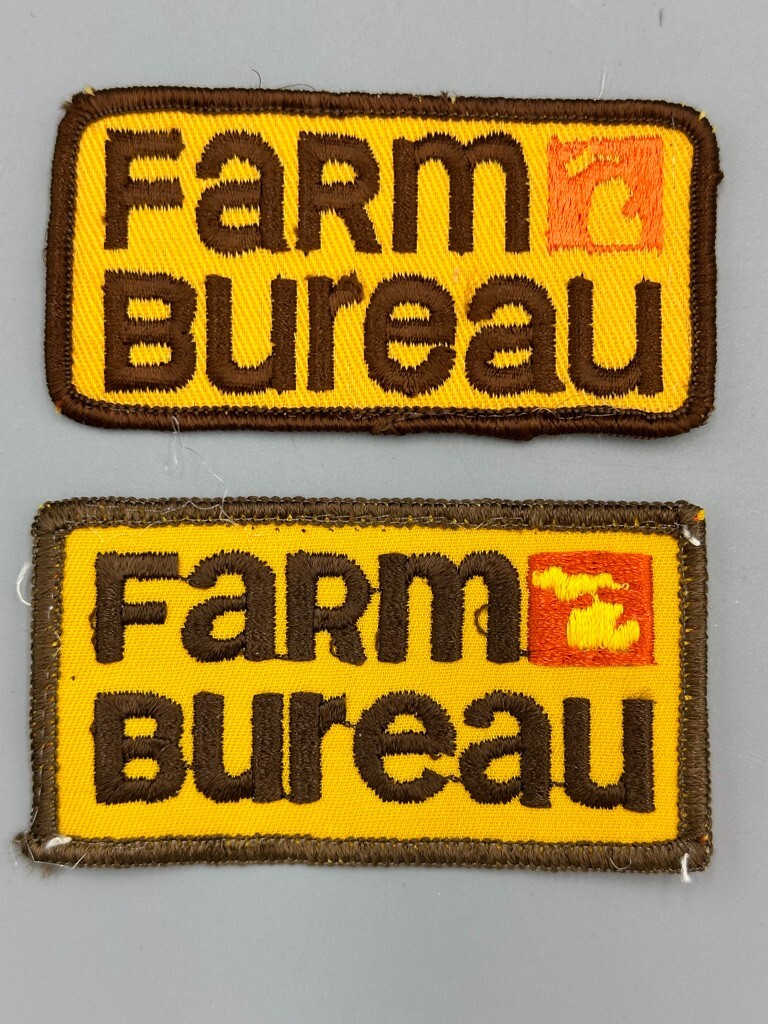 Two FARM BUREAU Vintage PATCH