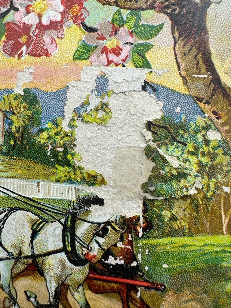 1880s MOLINE WAGON Co FARM Advertising PRINT Trade Card Era Victorian Fairy