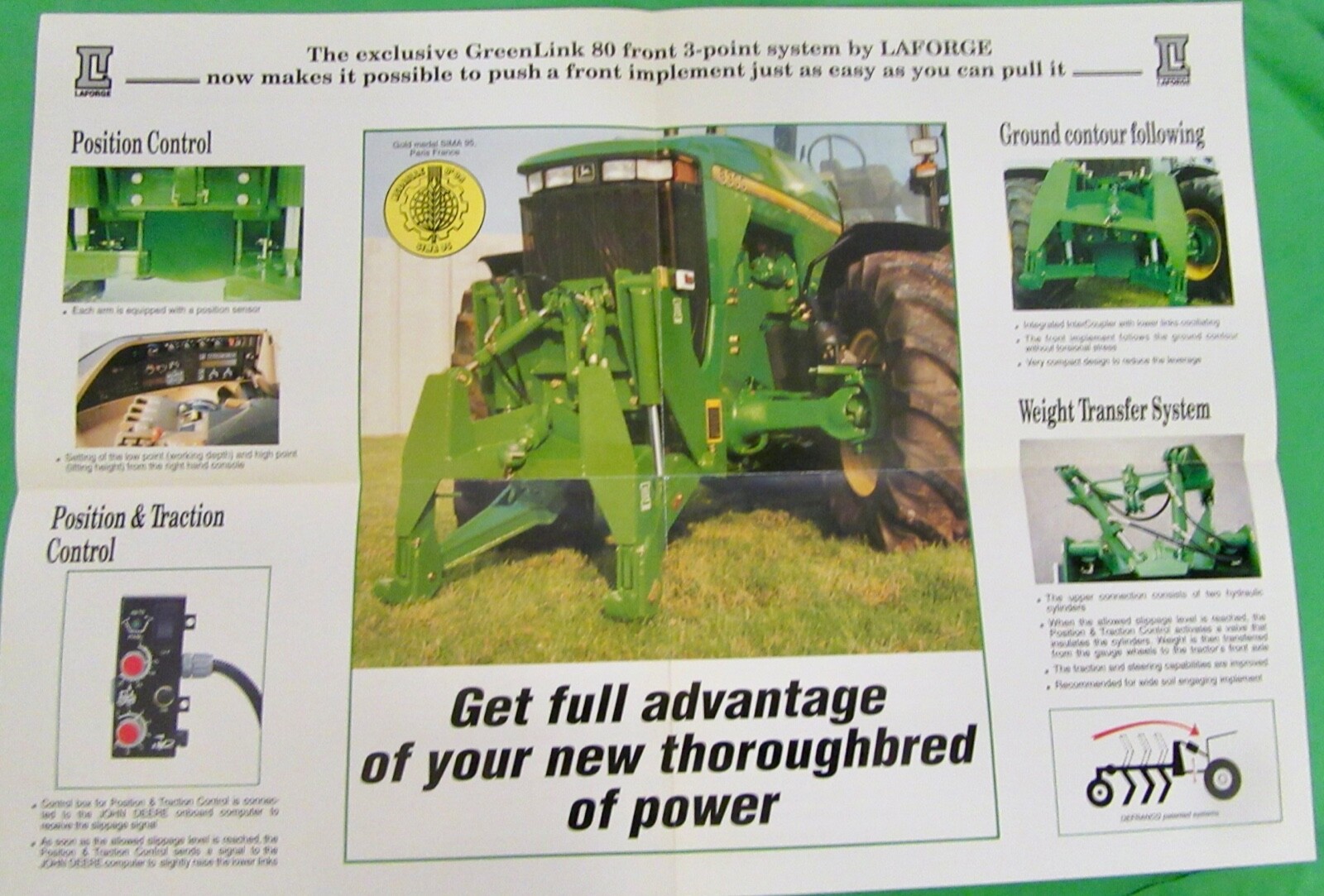 LaForge Front Three Point Hitch Sales Brochure With Prices (1995) 14 pieces