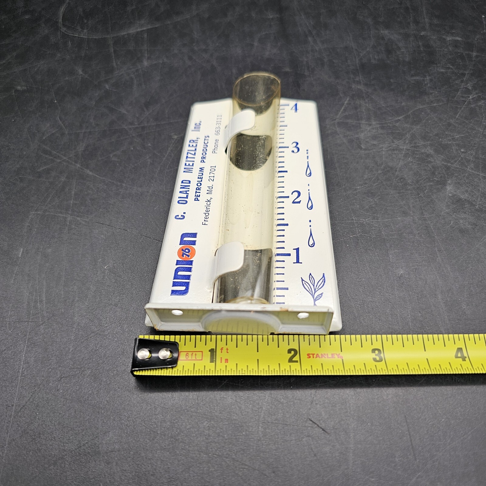 Vintage Advertising Rain Gauge Union 76 Oland Frederick MD