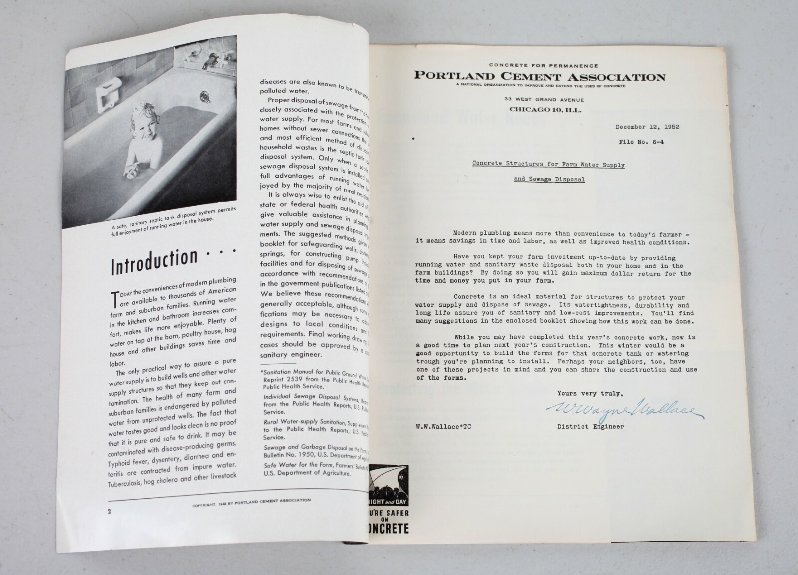 1952 Portland Cement Association Concrete Structures for Farm Water Booklet