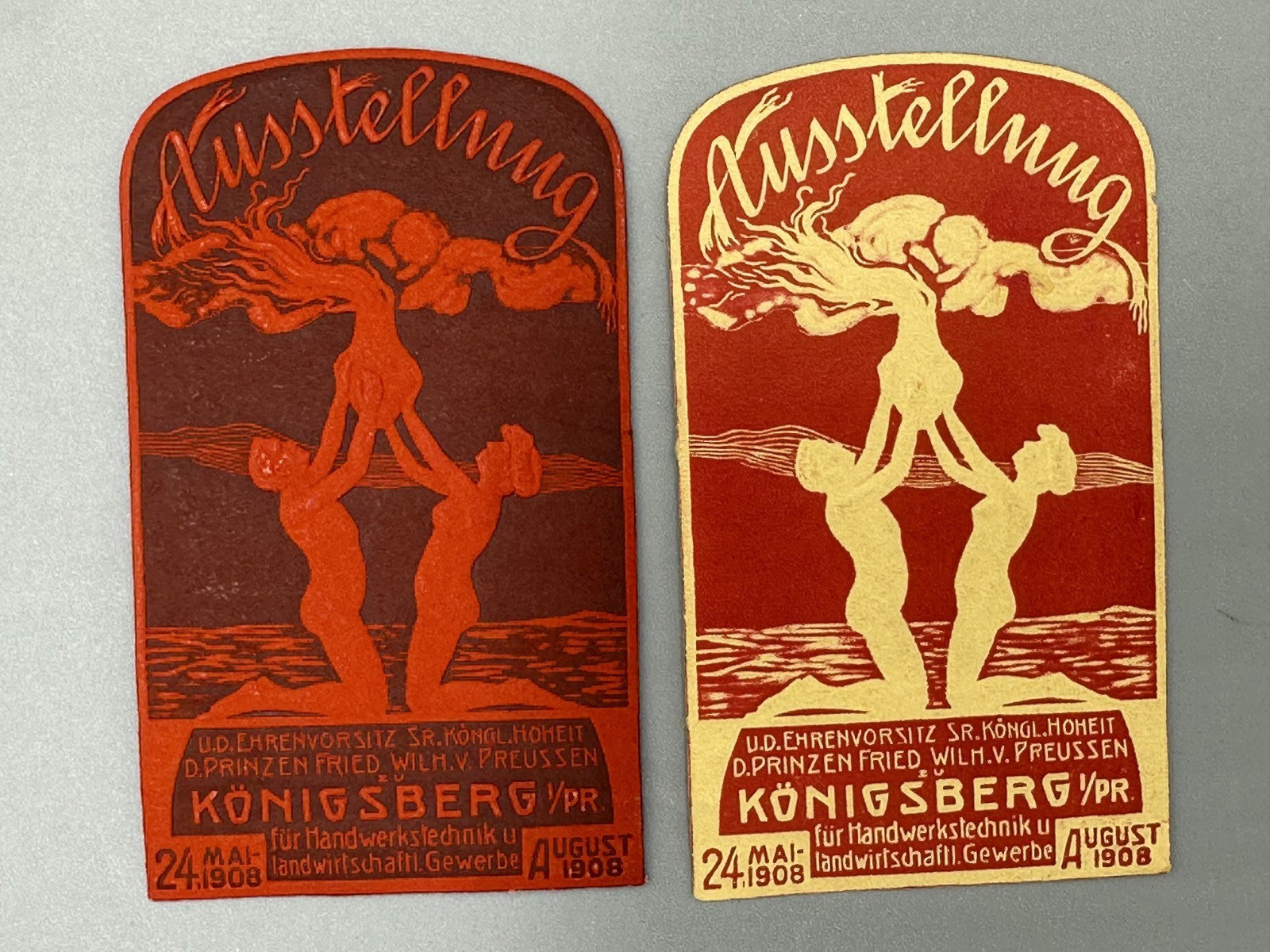 1908 KRONIGSBERG Germany FARM EXPO Agricultural Advertising POSTER STAMP