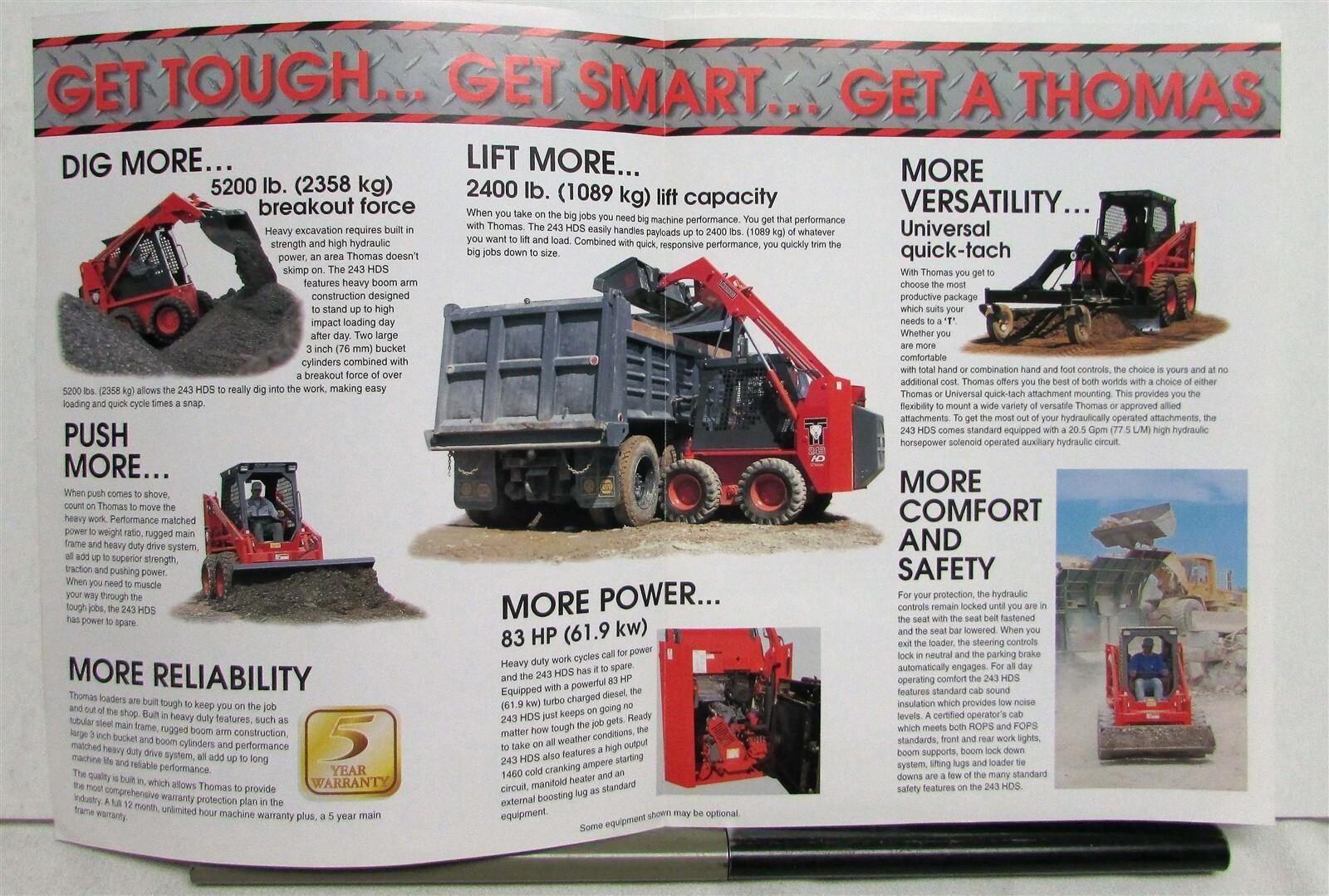1997 Thomas T-243 HD S Series Specifications Construction Sales Folder