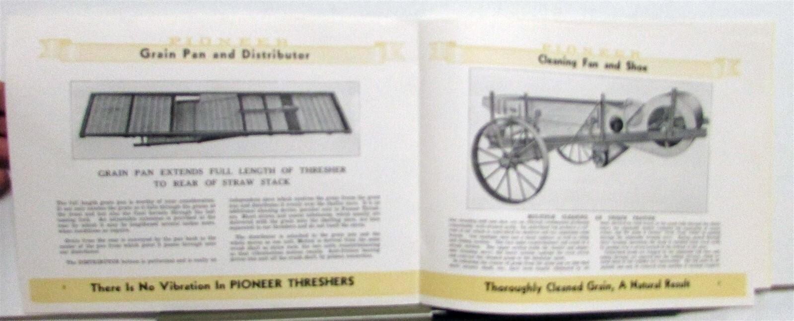 1940s Pioneer Threshers Features Specifications Agricultural Sales Brochure