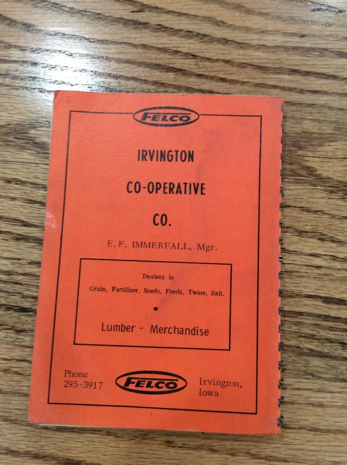 1964 Jerrys Livestock Calculator Guide Holmes Iowa Irvington Coop EF Immerfall