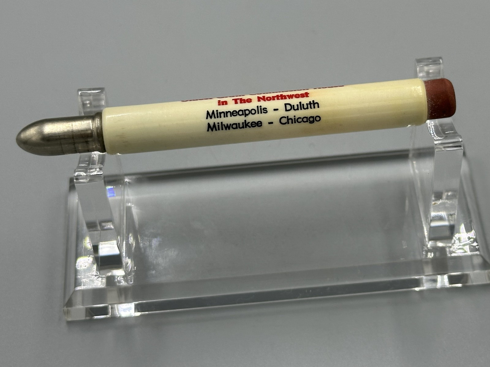 Vintage FARMERS CO-OP ELEVATOR Advertising BULLET PENCIL Clinton MN Sisseton SD