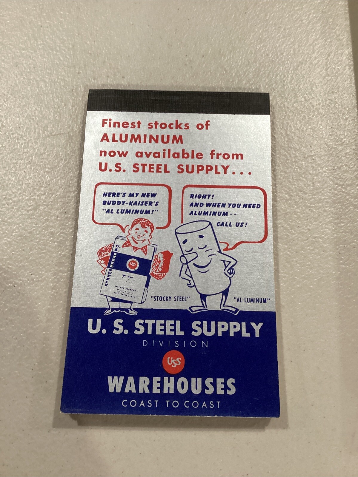 US Steel Supply Division Warehouse Coast To Coast Vintage Notepad