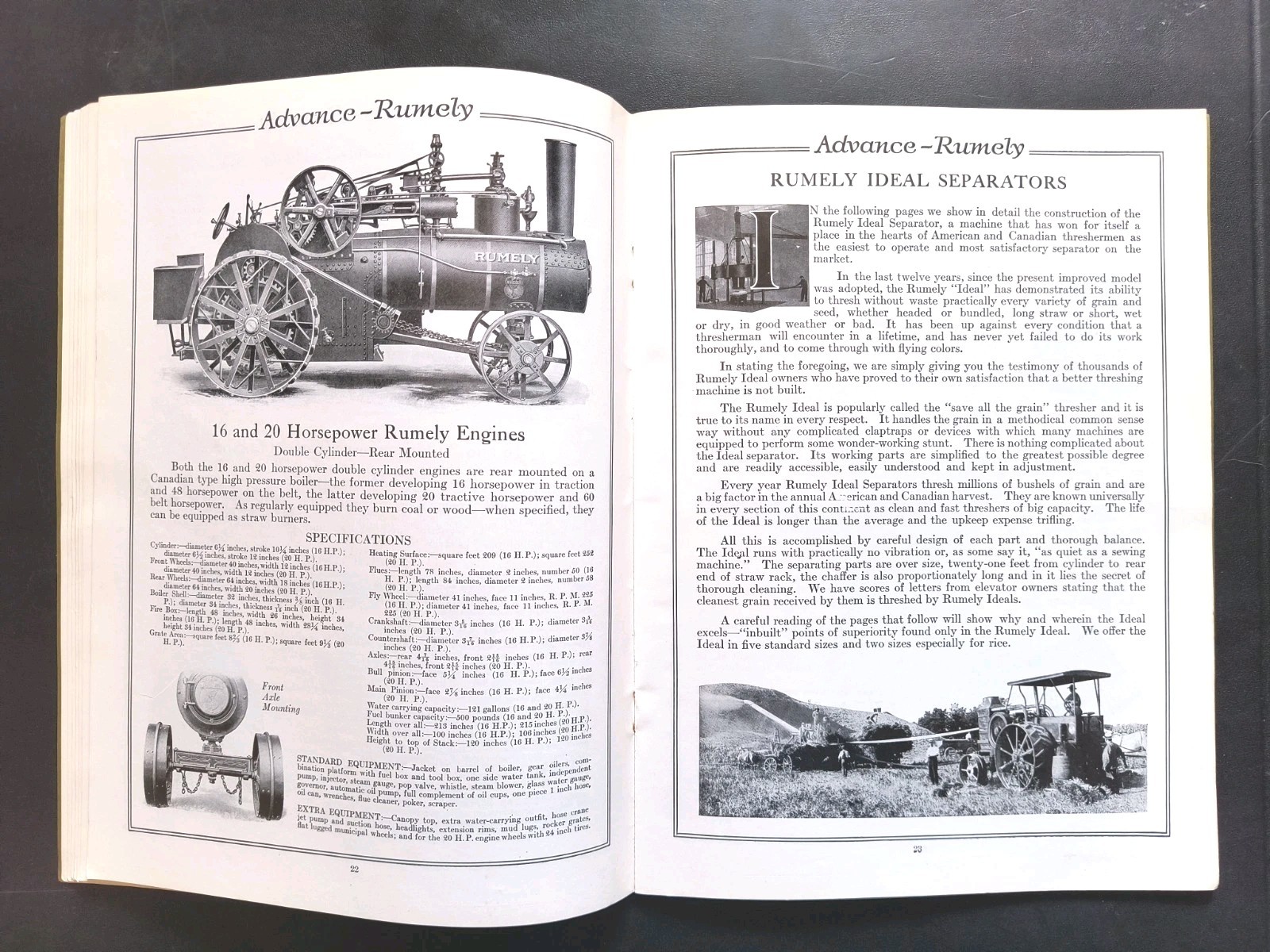 Rumley Oil Pull Tractor Dealer Brochure Manual Print Advertising RARE