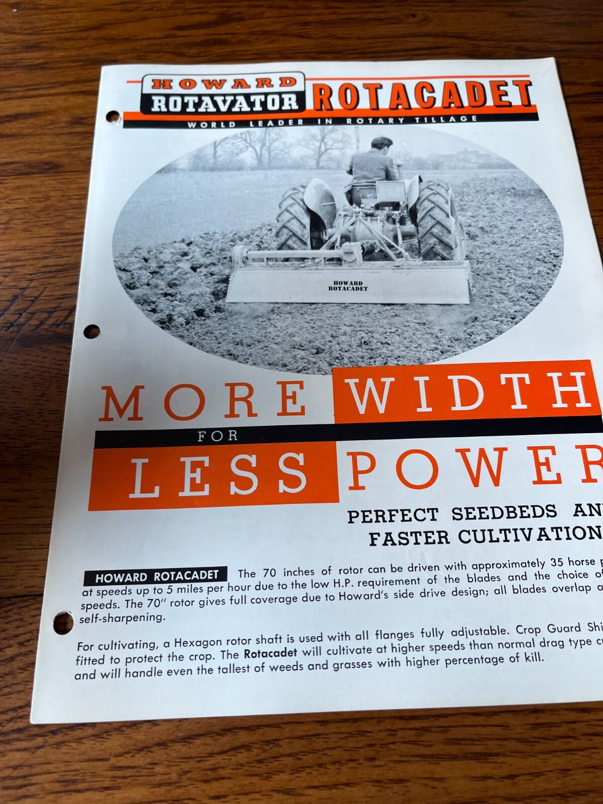 Howard Rotavator Rotacadet Rototiller Brochure FCCA