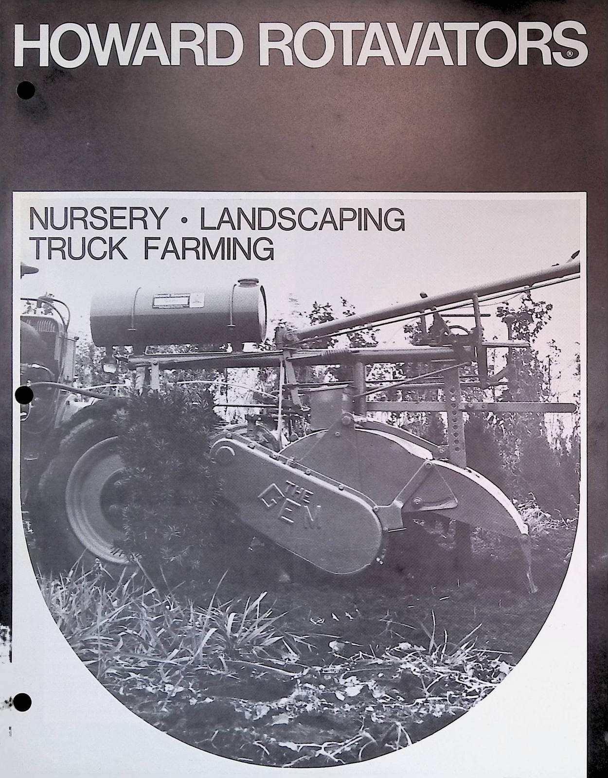 Vintage Farm Brochure Howard Rotavators Nursery Landscaping Truck Farming Guide