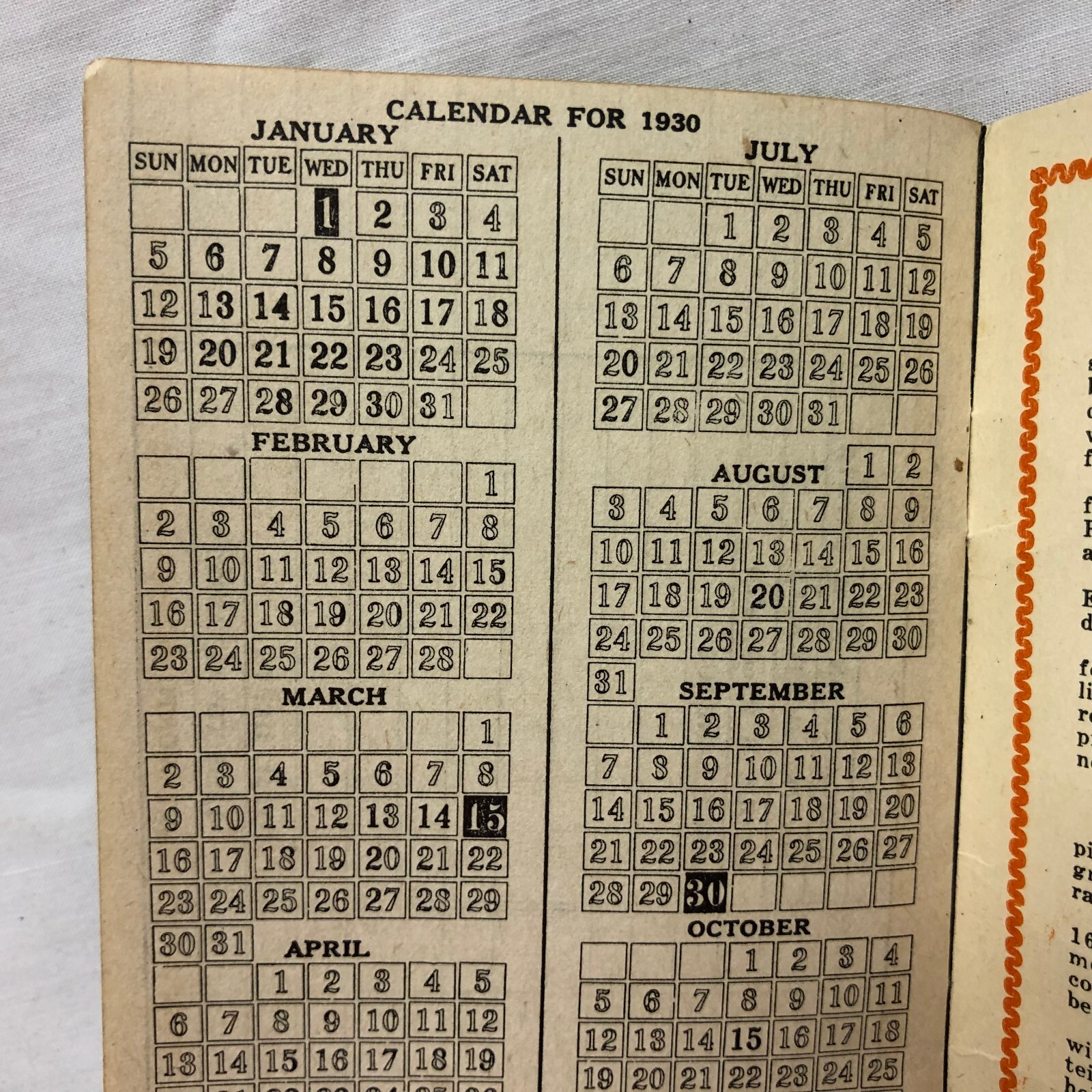 Vintage 1930 Pocket Farm Account Book Advertising Van Wert Grain Co. Van Wert OH