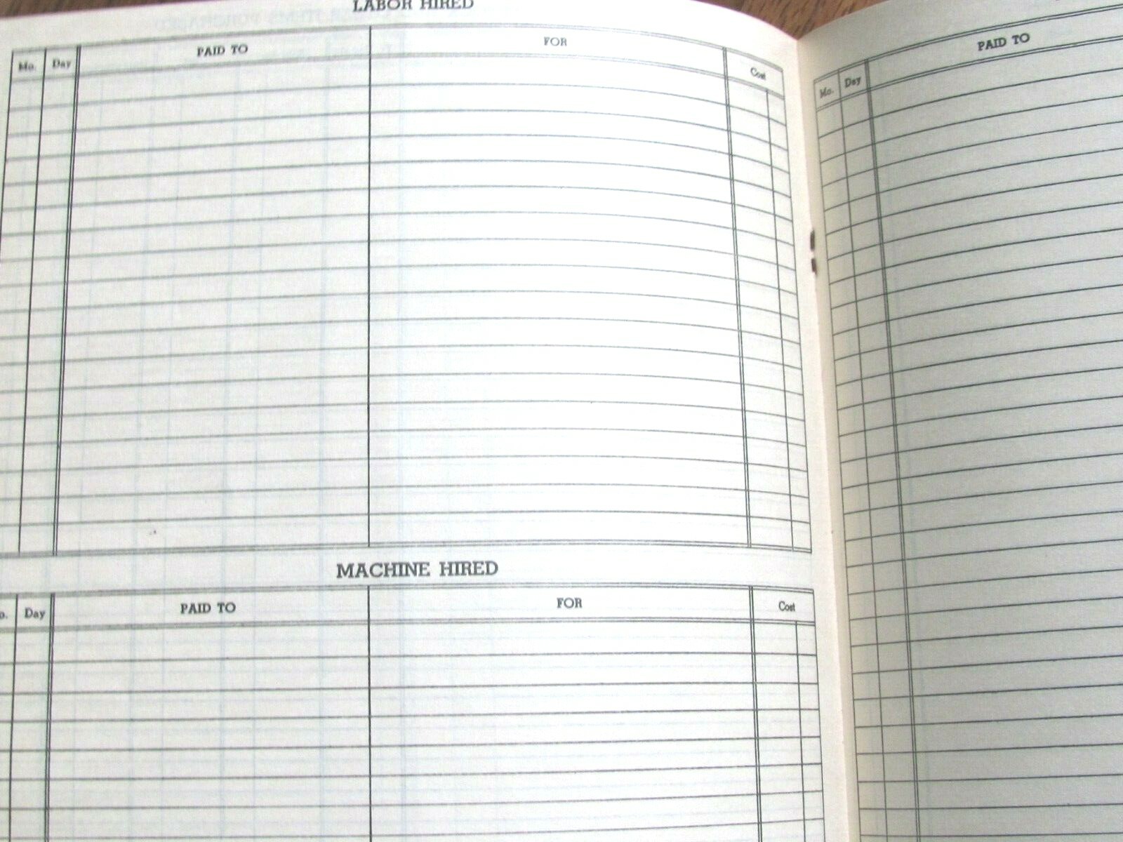 1940&rsquo;S UNUSED FARM TAX RECORD BOOK – WYOMING ILLINOIS FIRST NATIONAL BANK
