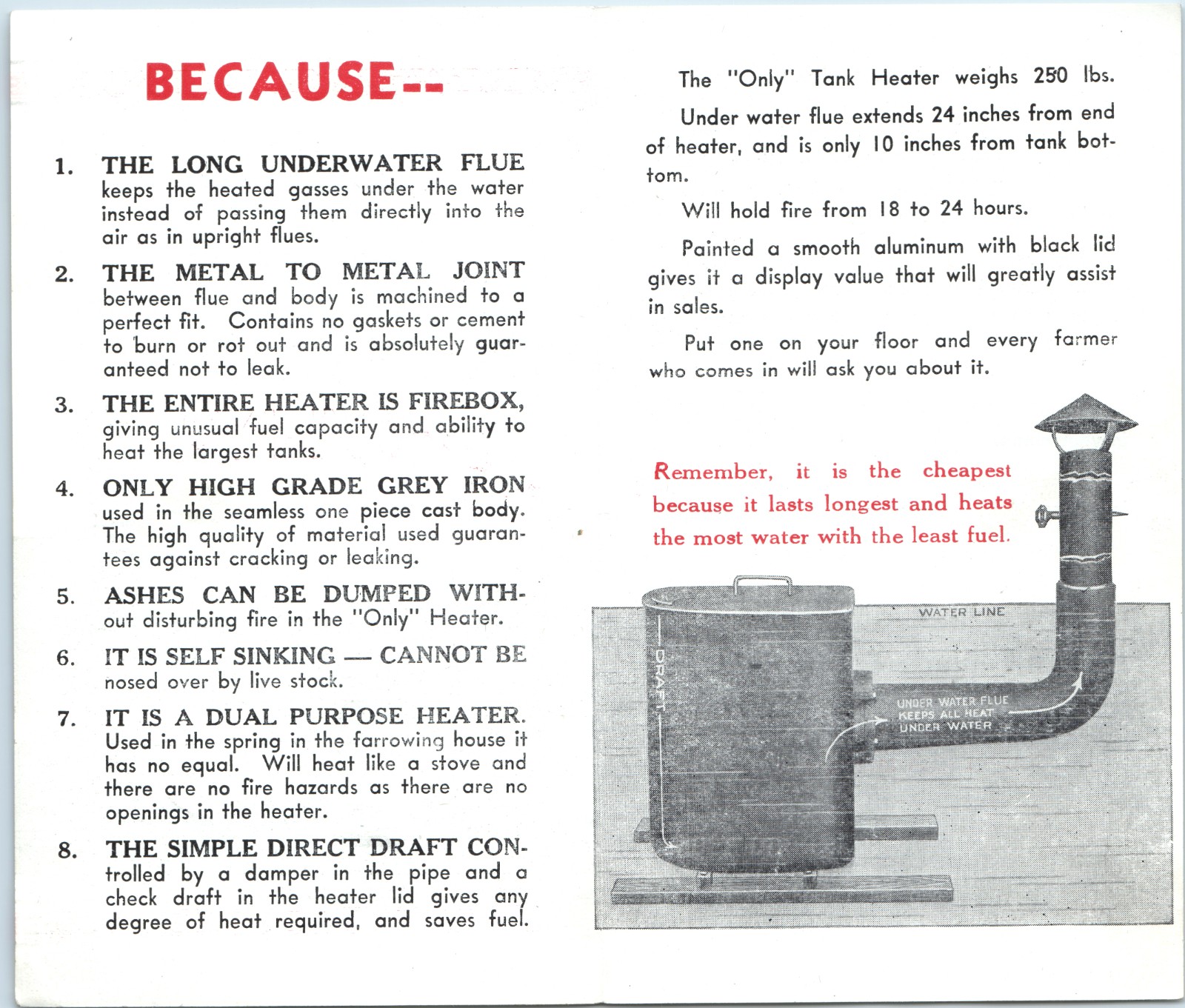 c1930s Moline Foundry & Machine Co Tank Heater Advertising Brochure Illinois
