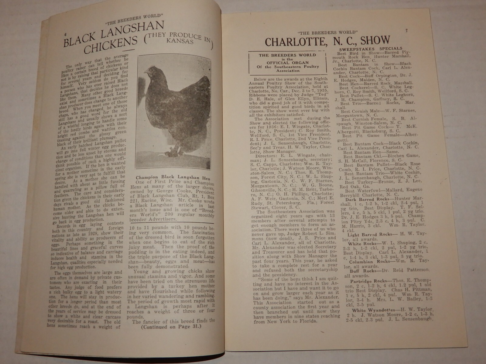Vintage The Breeders World Magazine Booklet February 1936 Vol XI No 2
