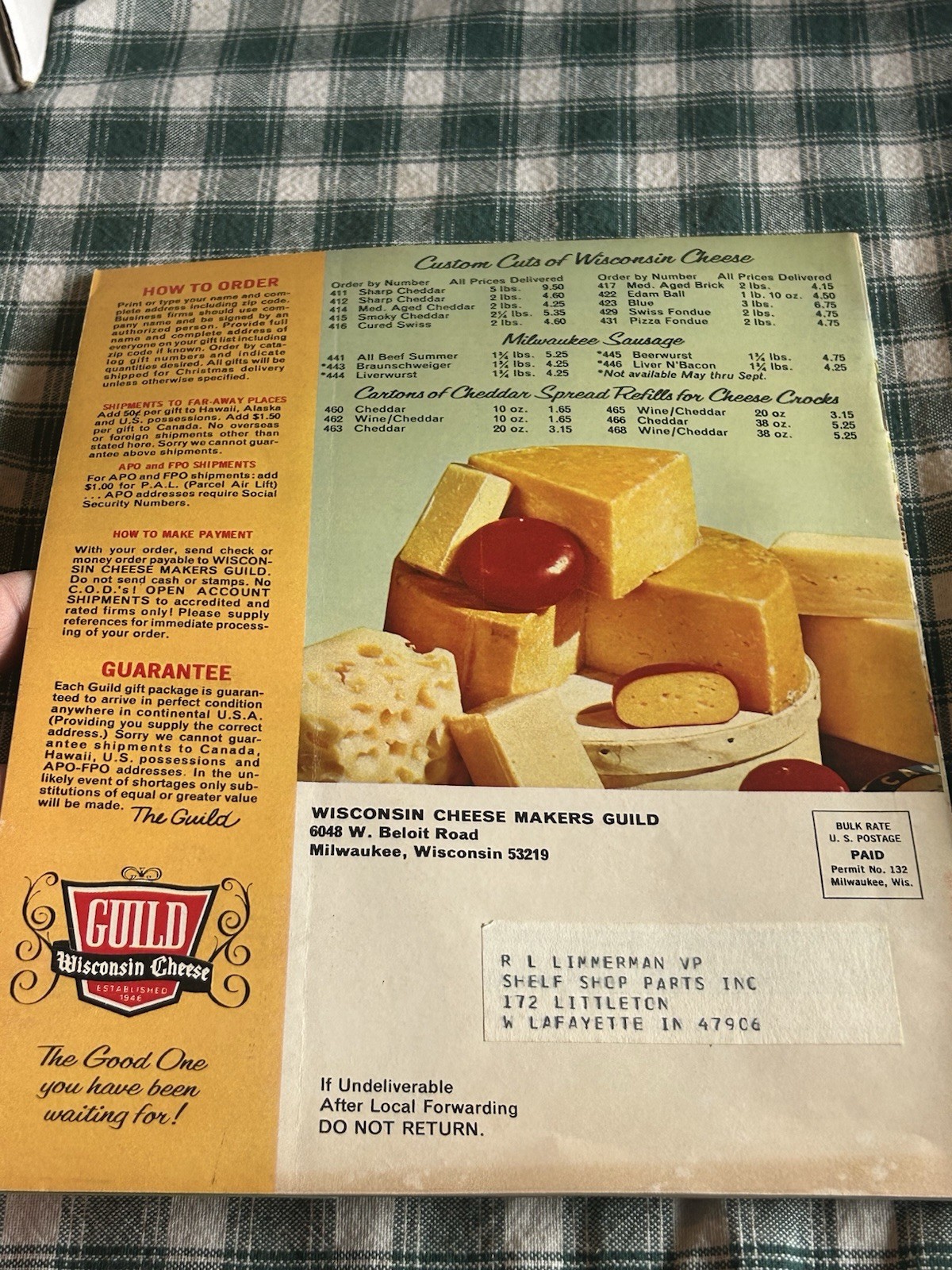 Vintage 1973 WISCONSIN CHEESE MAKERS GUILD Catalog 39 Pgs