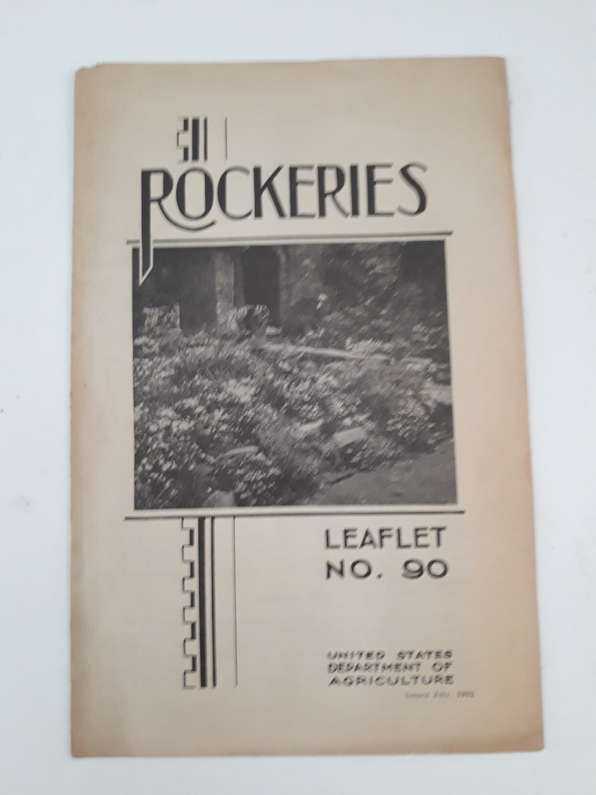 LOT Vtg rockeries 1932 leaflet usda 8 pages #90 J10