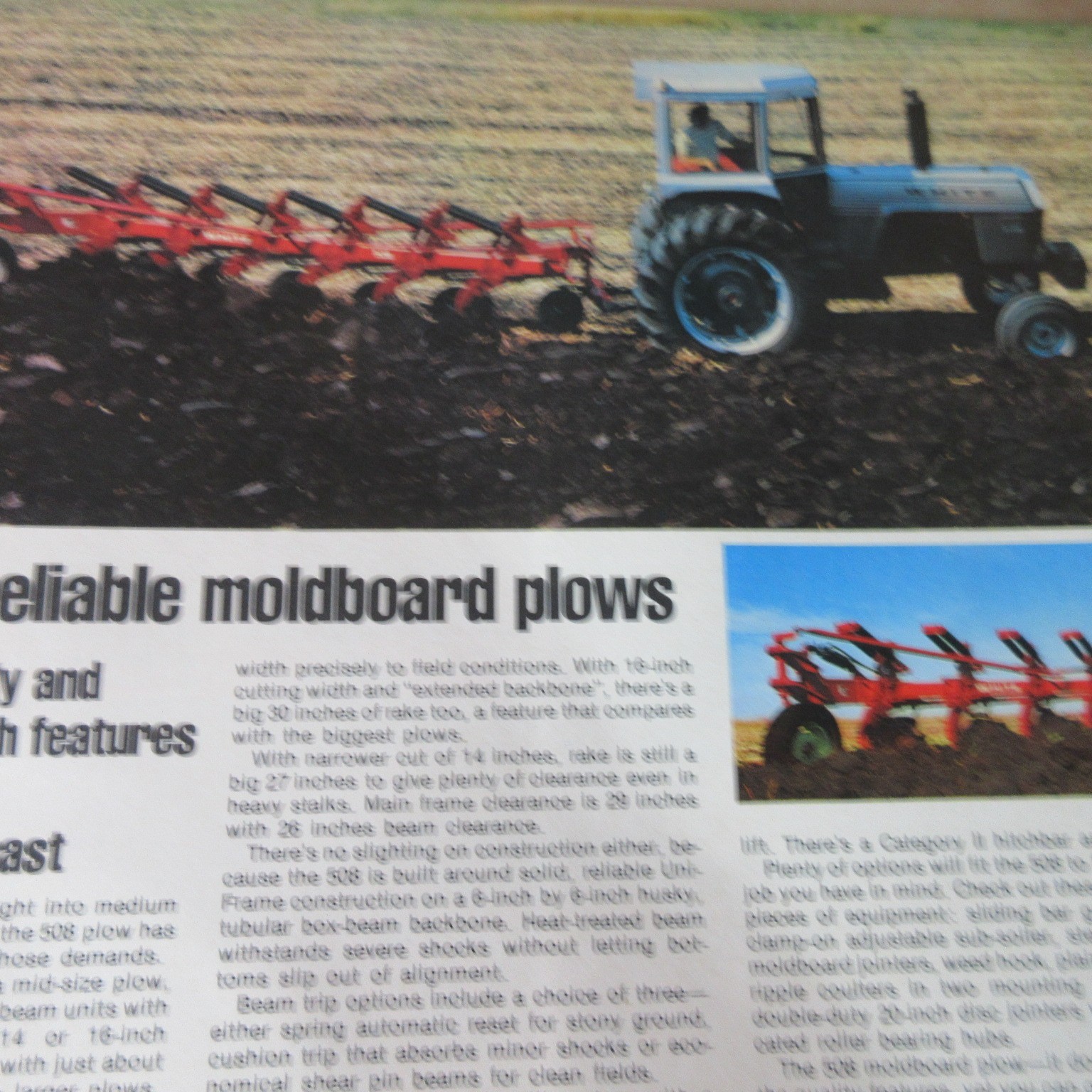 VINTAGE WHITE FARM EQUIPMENT 1976 FARM EQUIPMENT LINE BROCHURE FIELD BOSS