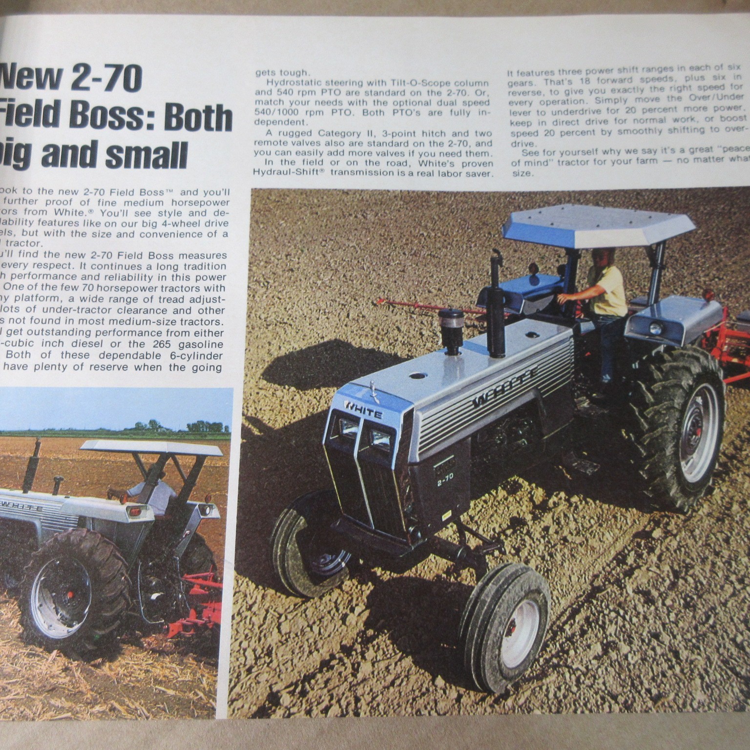 VINTAGE WHITE FARM EQUIPMENT 1976 FARM EQUIPMENT LINE BROCHURE FIELD BOSS