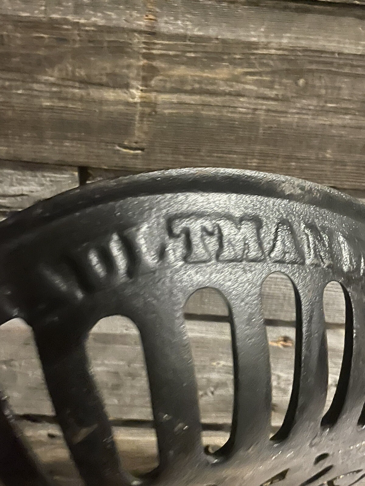 Vintage Buckeye Akron Cast Iron Tractor Seat Art Deco Aultman Miller Co. Seat