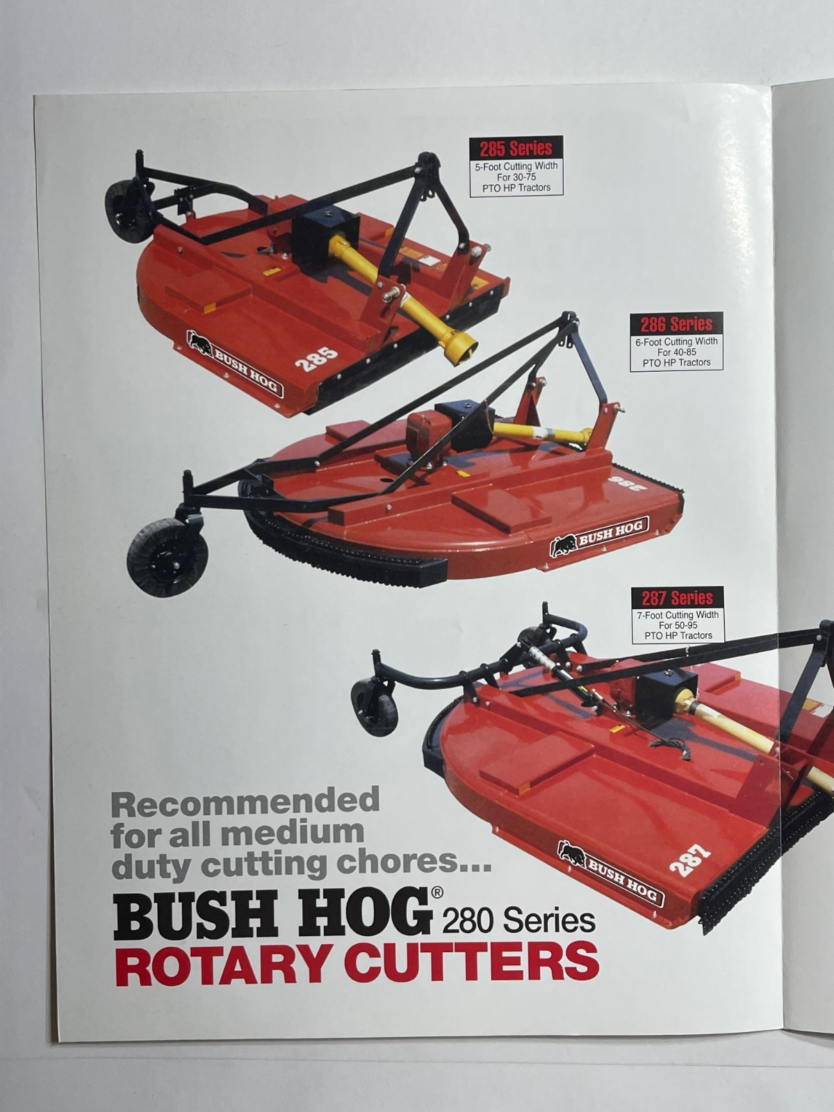 Bush Hog 280 Series Mower Sales Brochure *Showroom Sales Book* (2000s)