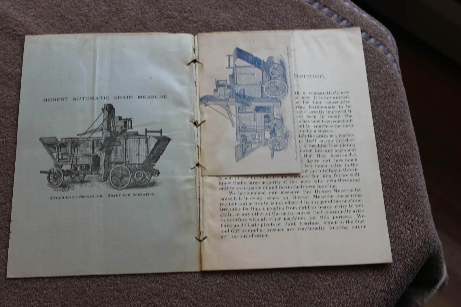 1891 Clayton Mfg. Co. Honest Automatic Grain Measure farming brochure