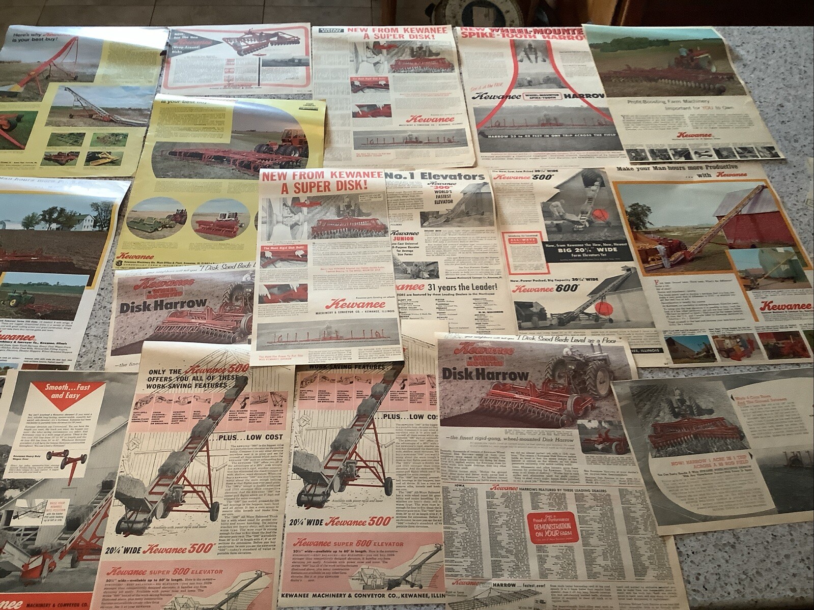 Lot 18 Kewanee Farming Agricultural Advertisement Tractor Farm Print Ads 1950-70