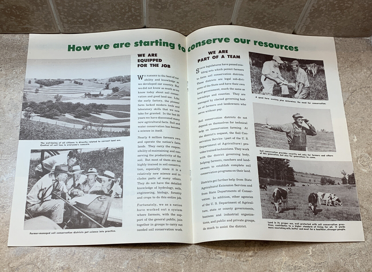 Vintage 1953 Down The River Agriculture Farming Soil Conservation Austin Western
