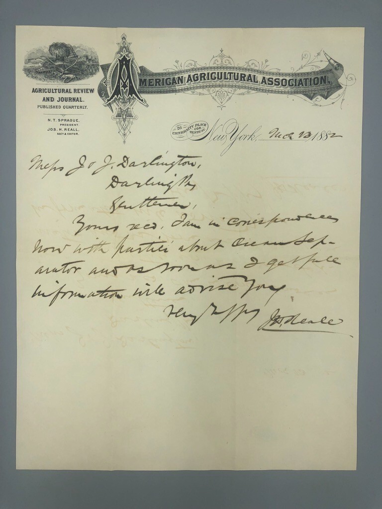 1882 AMERICAN AGRICULTURAL Assn Journal POSTAL COVER Antique FARM Advertising NY