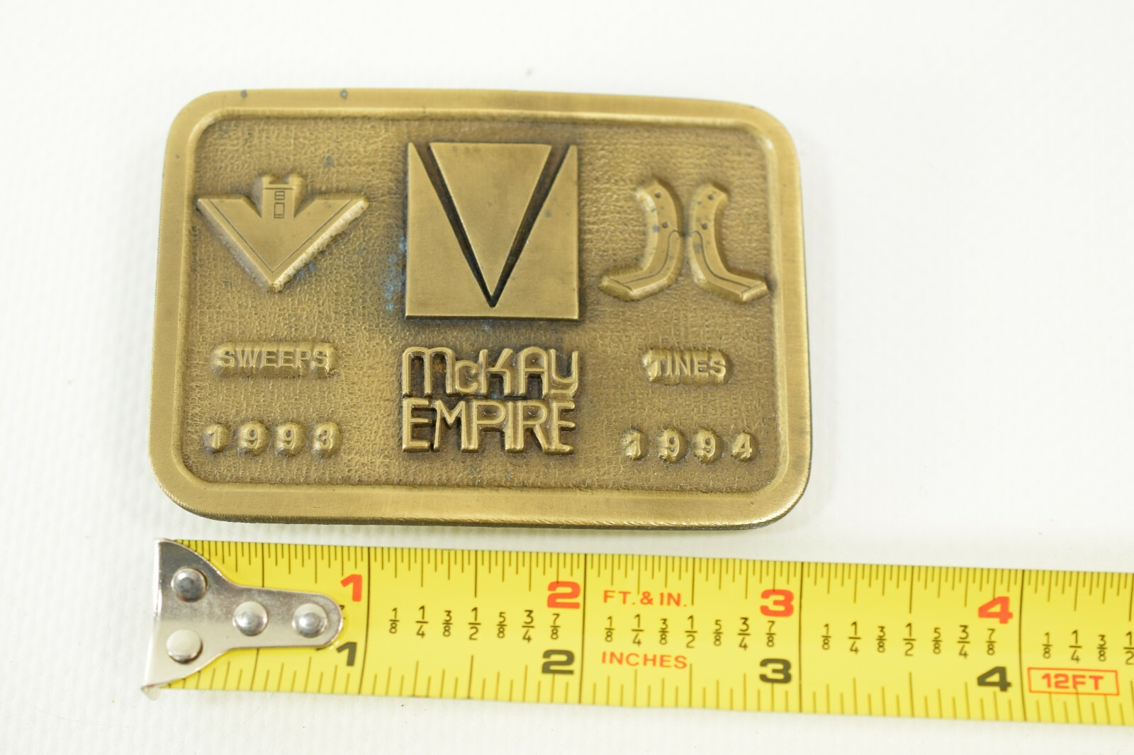 1994 Ralph McKay Industries McKay Empire Plow Company Belt Buckle USA