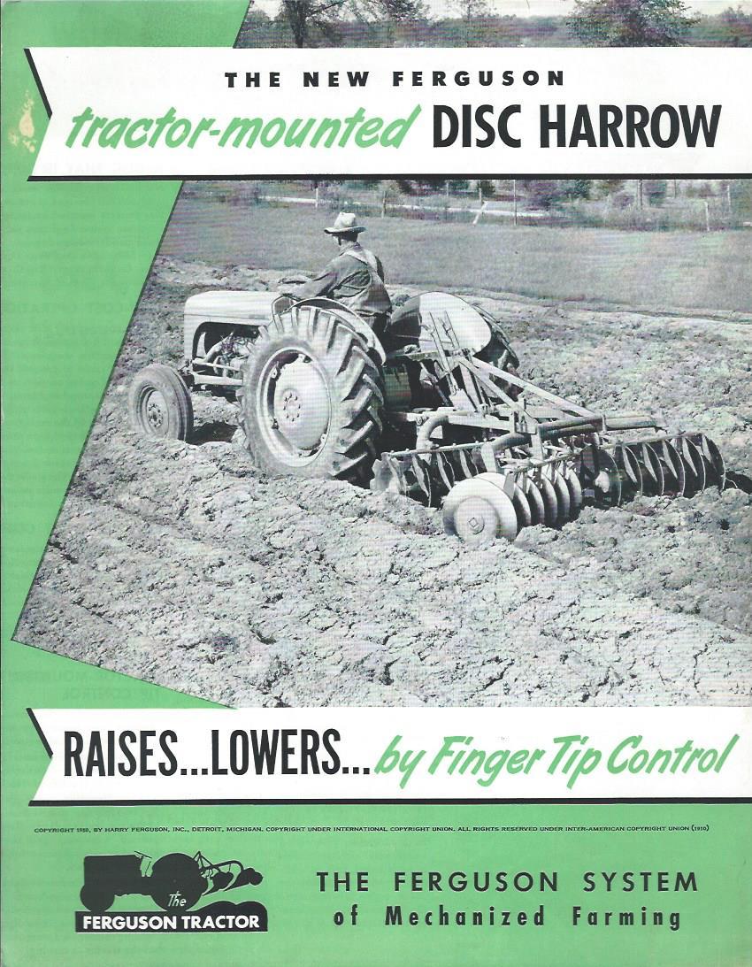 Farm Implement Brochure – Ferguson – Disc Harrow – 1950 (F3280)