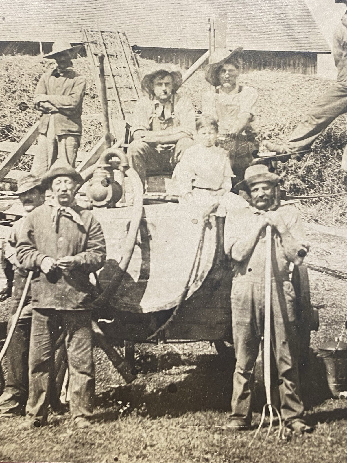 1900c **FARM HANDS & AGRICULTURAL EQUIPMENT** UNUSED REAL-PHOTO POSTCARD (RPPC)!