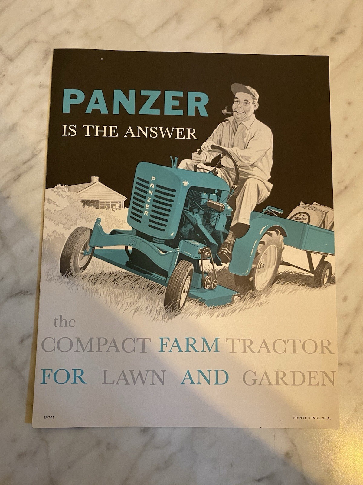 Vintage 1961 PANZER Farm Tractor T-70 & T-70ES Attachments And Specs Brochure