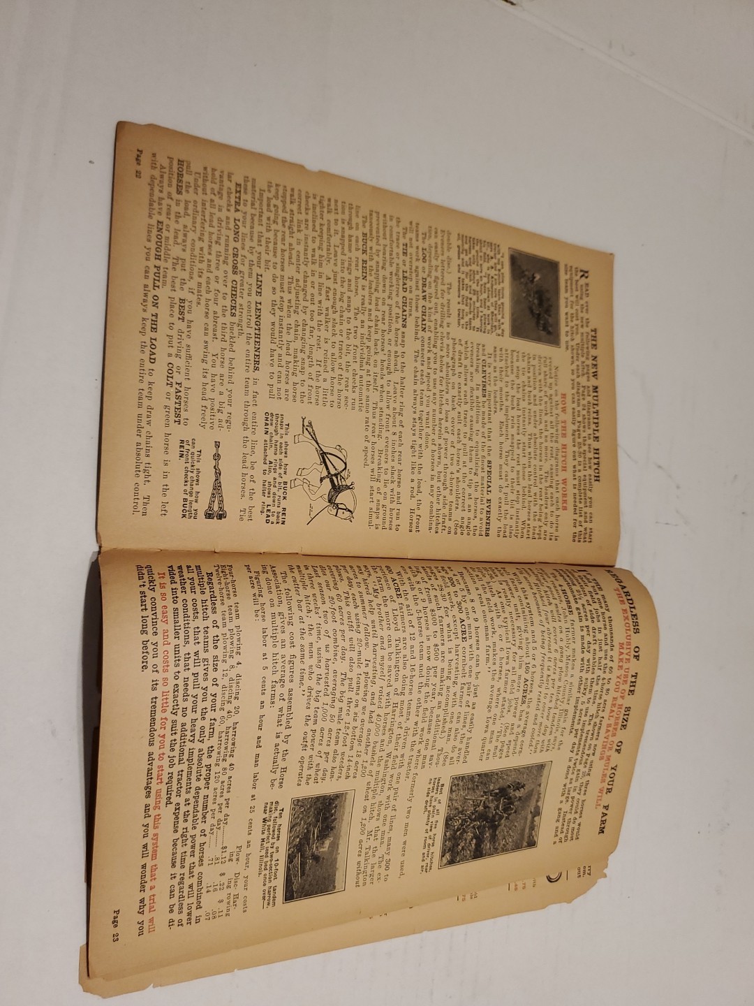 Vintage agriculture advertising TRIPLE-DUTY HARNESS catalogue.