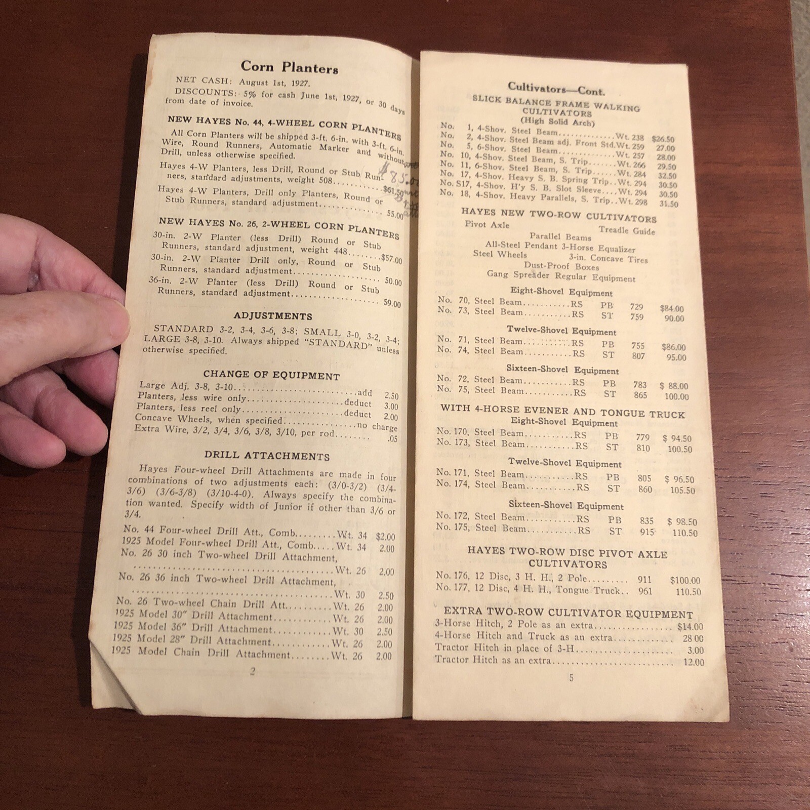 1926 HAYES FARMS TOOLS Dealer&rsquo;s Price List No 56 ~ Pump ~ Galva, IL ~ AUTHENTIC!