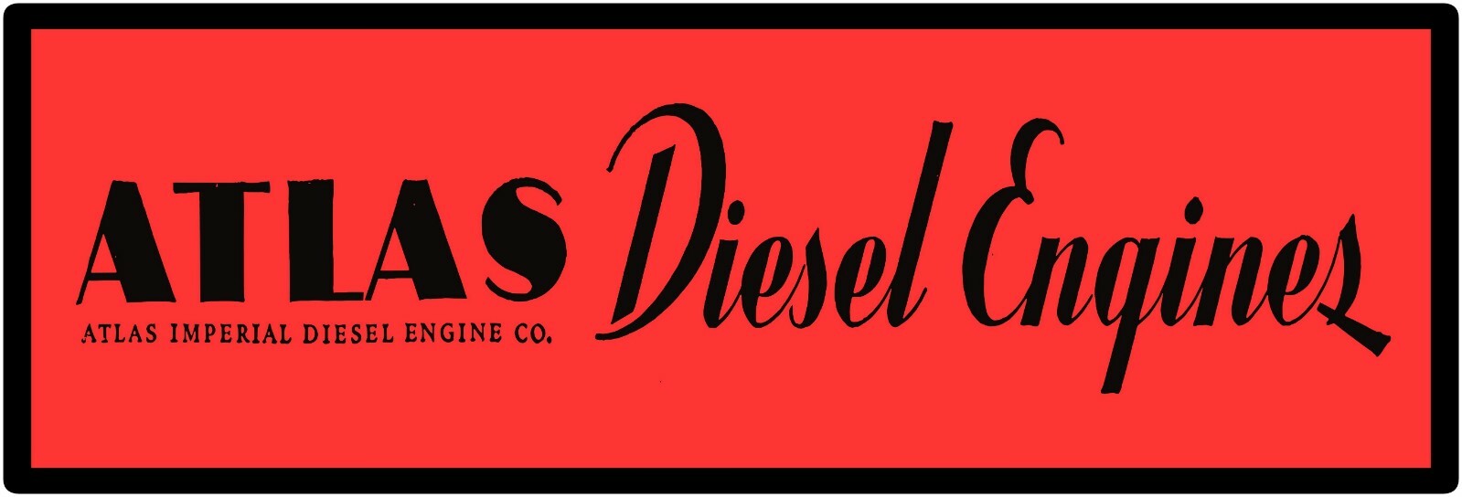 Atlas Imperial Diesel Engines Marquee Style Metal Sign 6&Prime;x18&Prime; Free Shipping