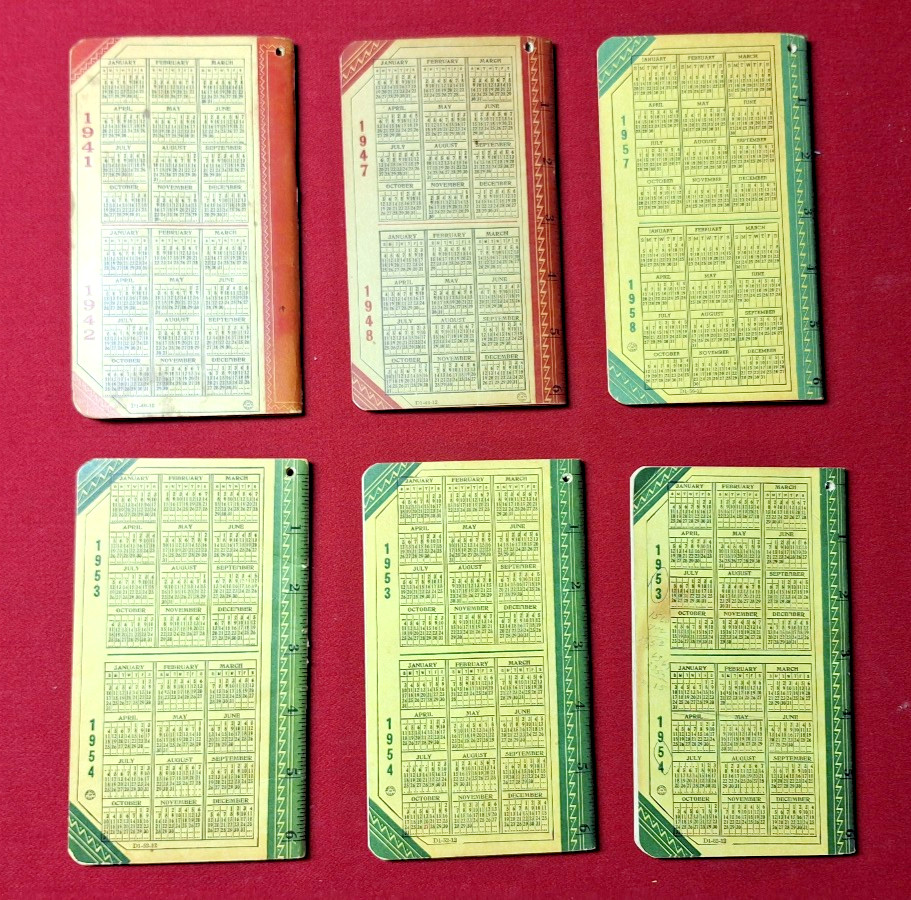 Lot Of 6 John Deere Farmer&rsquo;s Pocket Ledger 1940&rsquo;s – 1950&rsquo;s