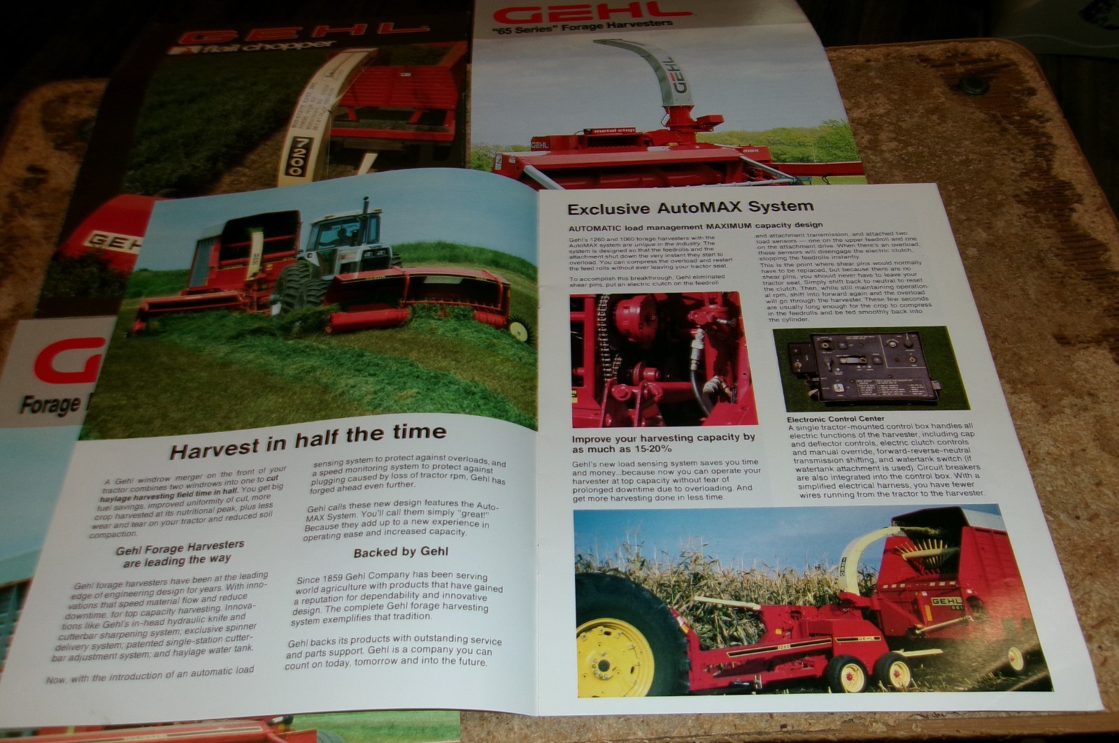 4-lot 1980 s-90 s gehl forage harvesters brochures see condition good used