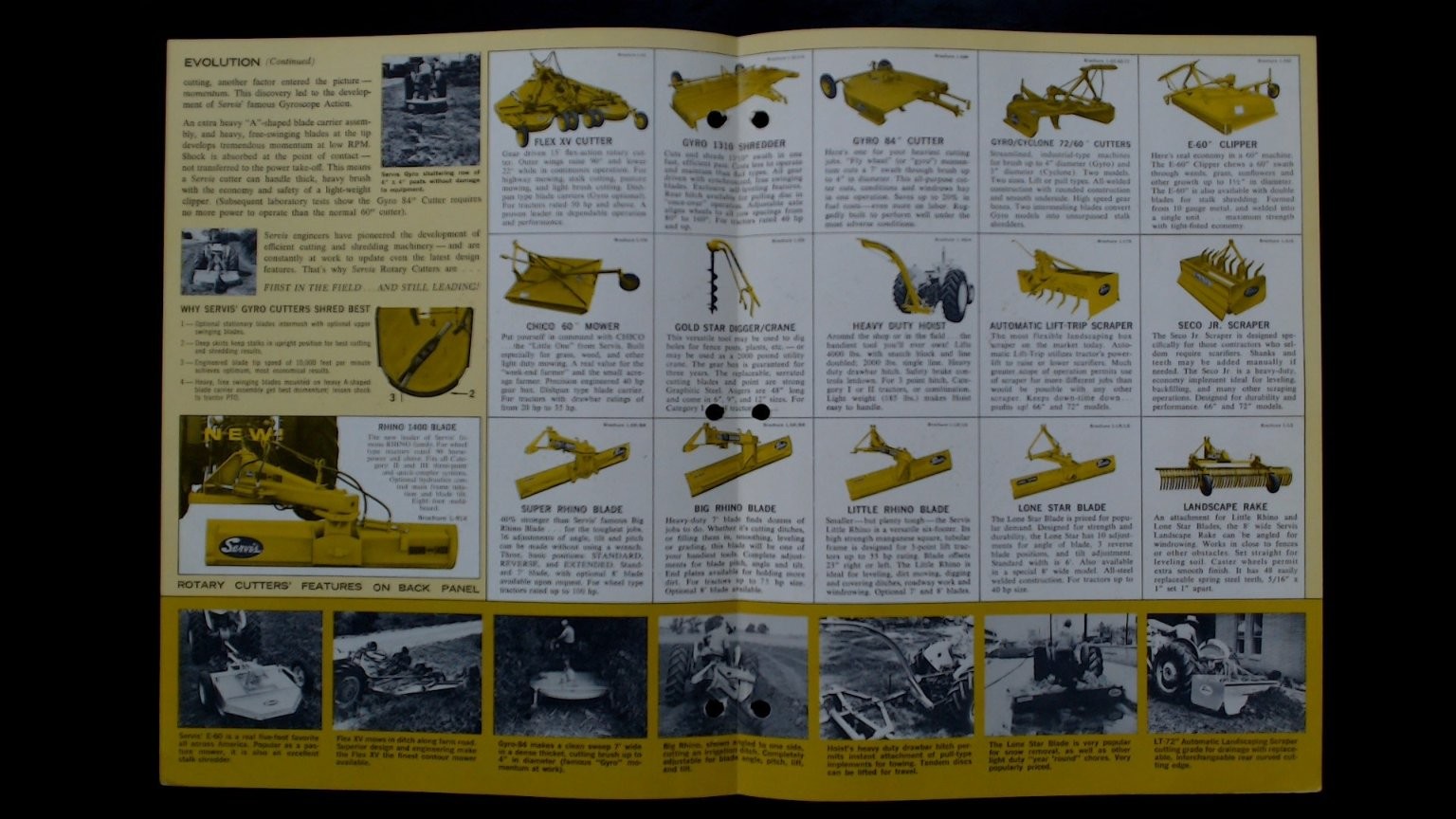 Servis Agricultural Brochure Rotary Cutters Scrapers Blades Vintage