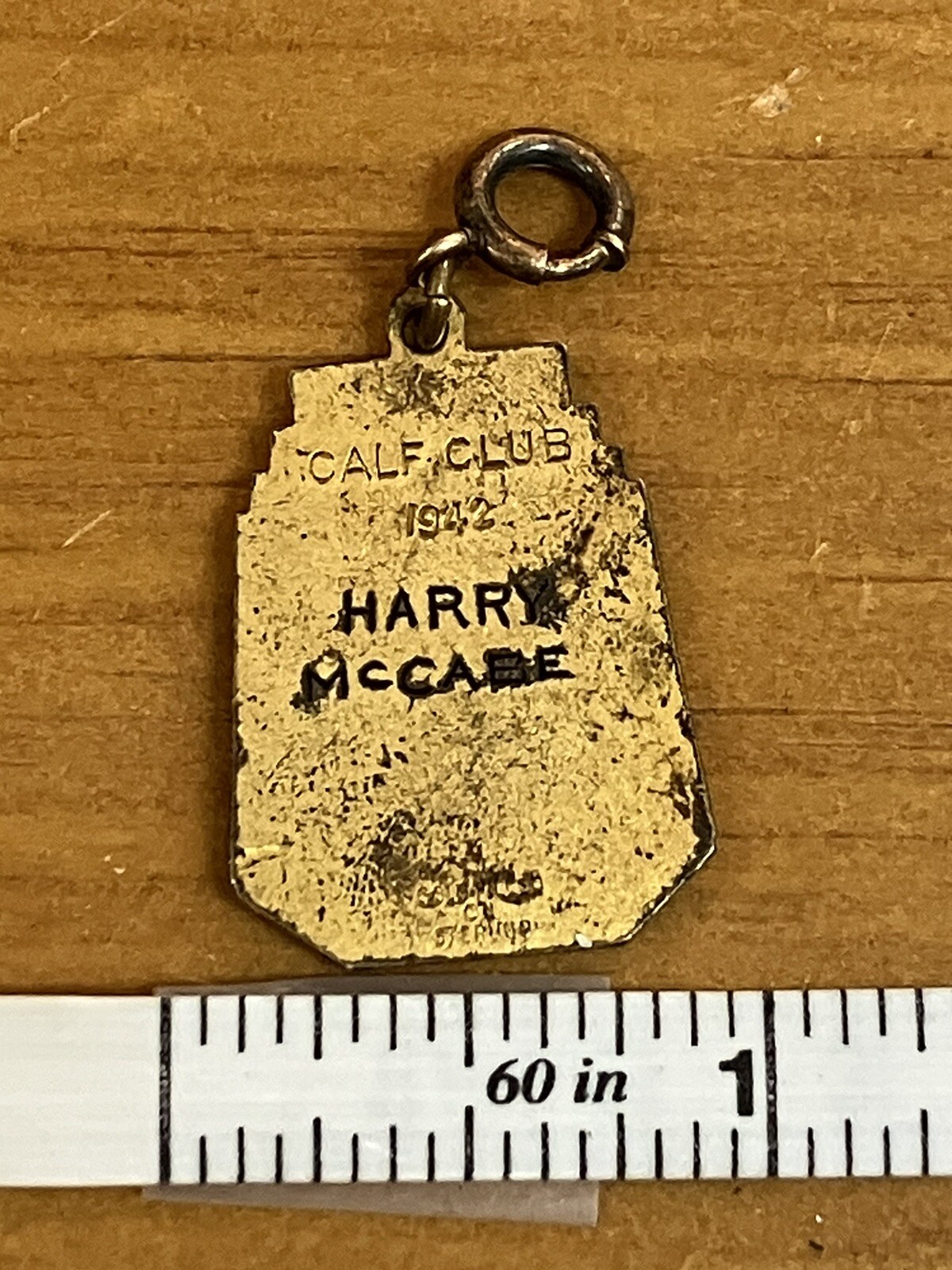 1942 Calf Club Indiana Livestock Breeders Cattle Sterling Silver Gold Tone