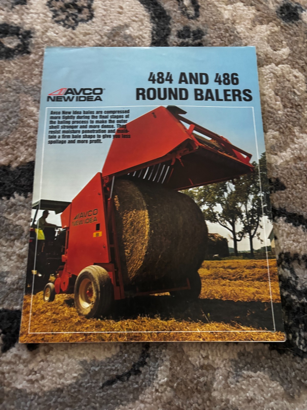 New Idea 484 486 Round Baler For 1983 Brochure DCPA26
