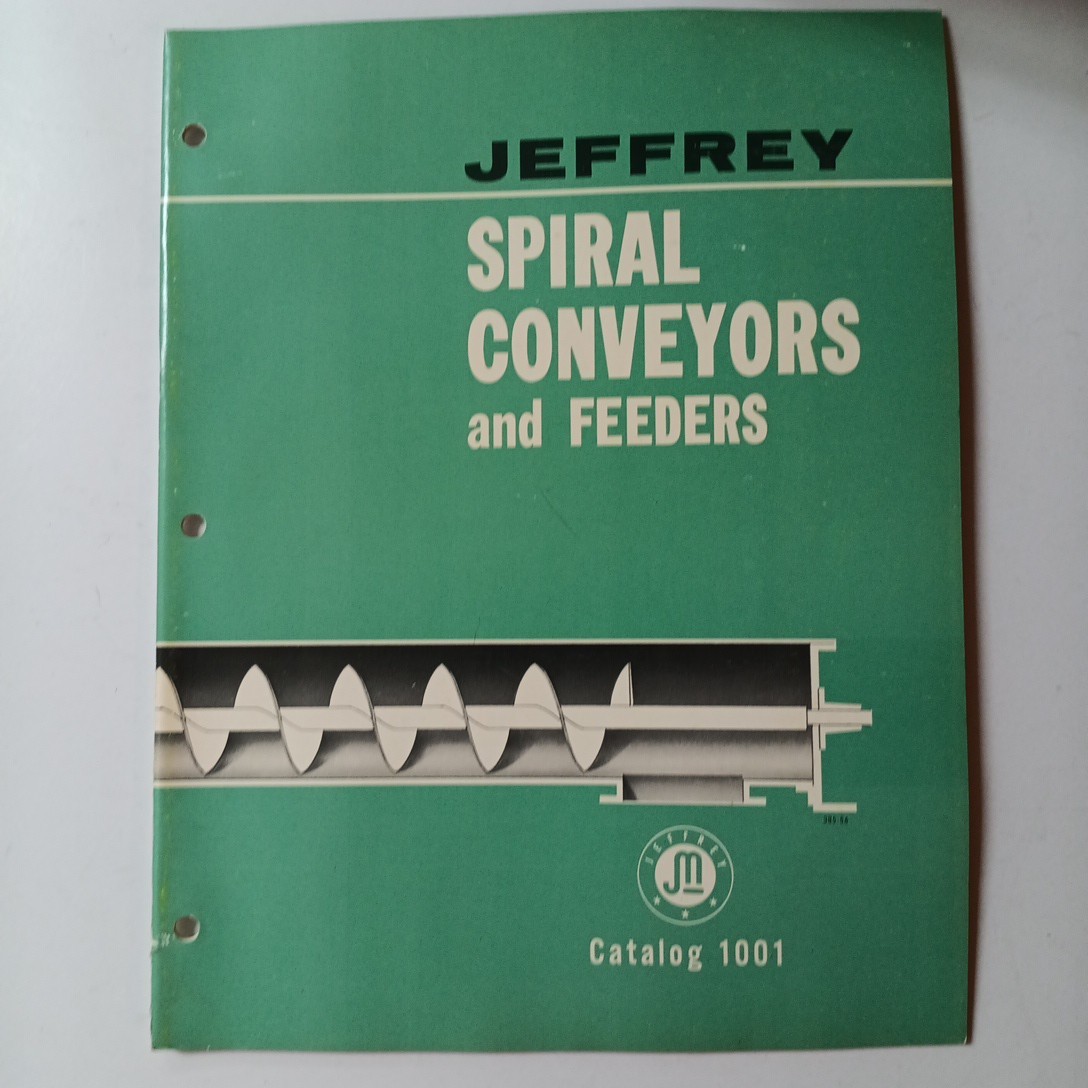 1960s Jeffrey Spiral Conveyors & Feeders Machinery Catalog 1001 Advertising