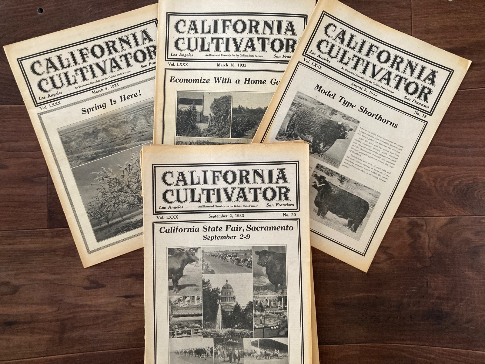 California Cultivator Agricultural Newspaper 1933 Biweekly Lot of 25 VHTF