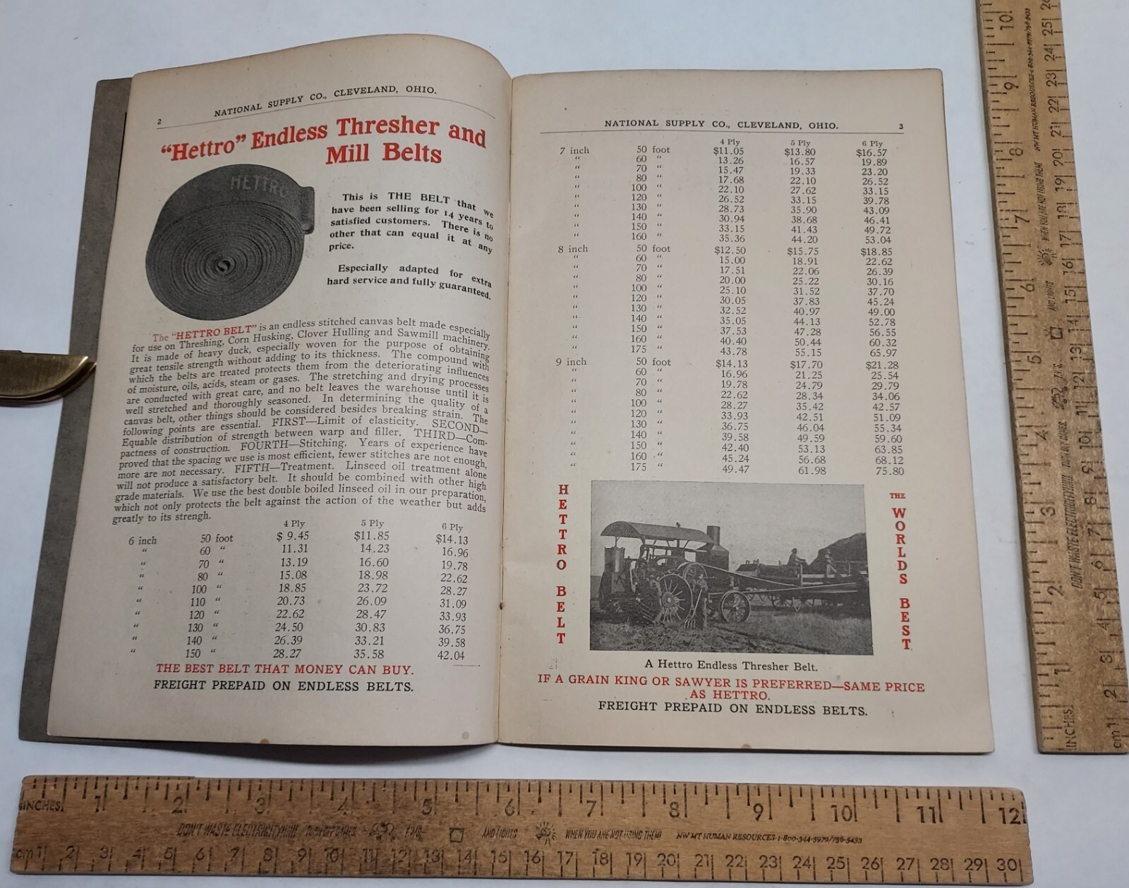 NATIONAL SUPPLY CO – Thresher and Mill Supplies – CATALOGUE No 72 -listing #7369