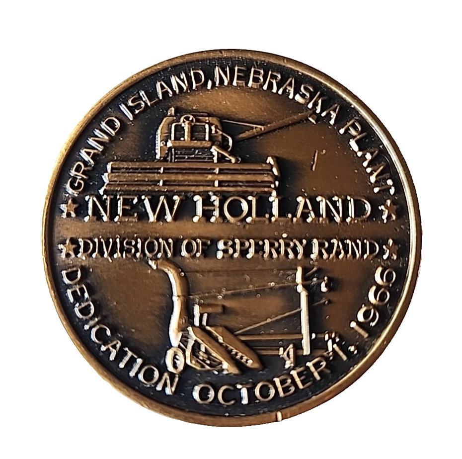 Coin New Holland Sperry Rand Commemorative Oct 1966 Grand Island Nebraska Plant