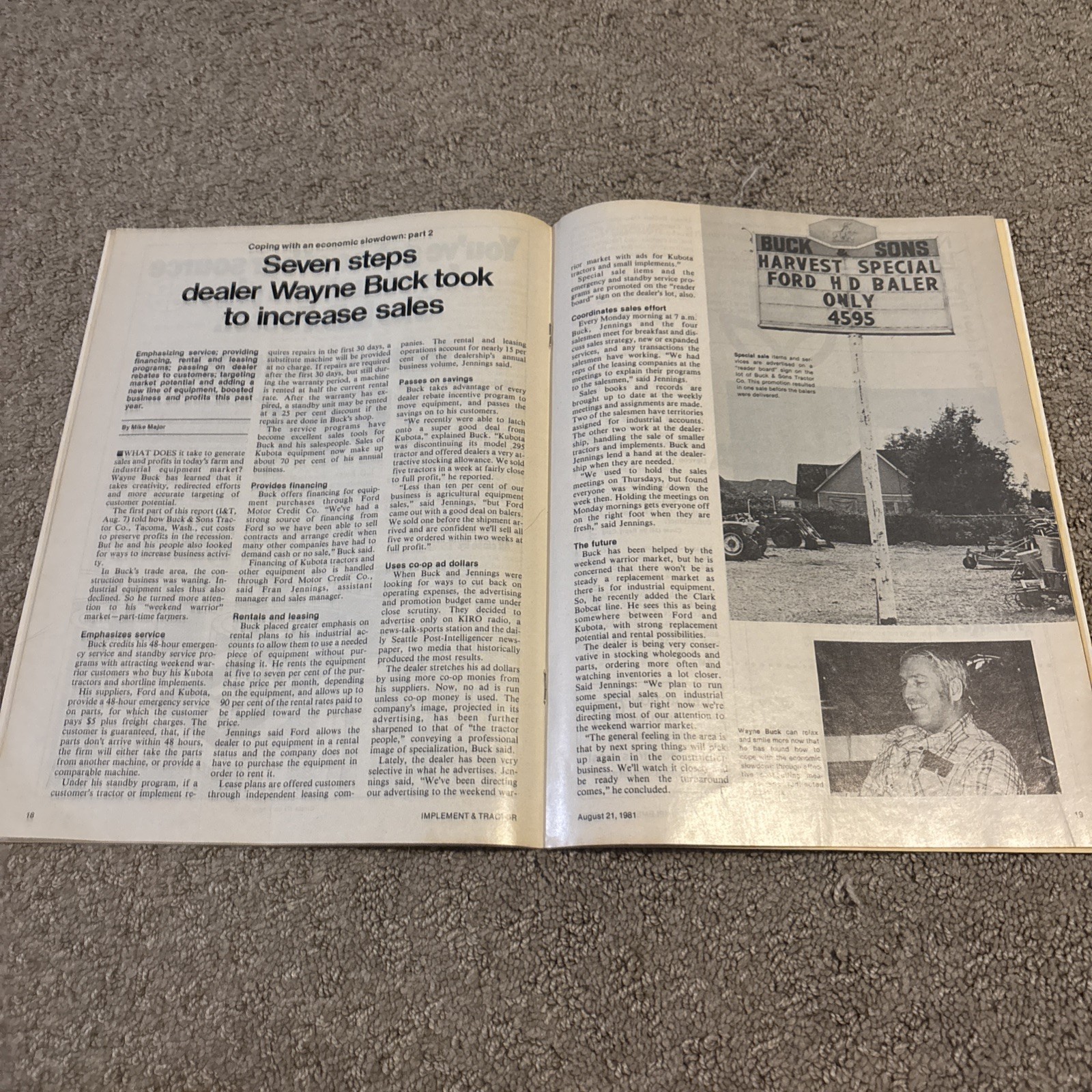 Implement & Tractor Magazine August 21, 1981 Farming Agriculture Vintage Ads J