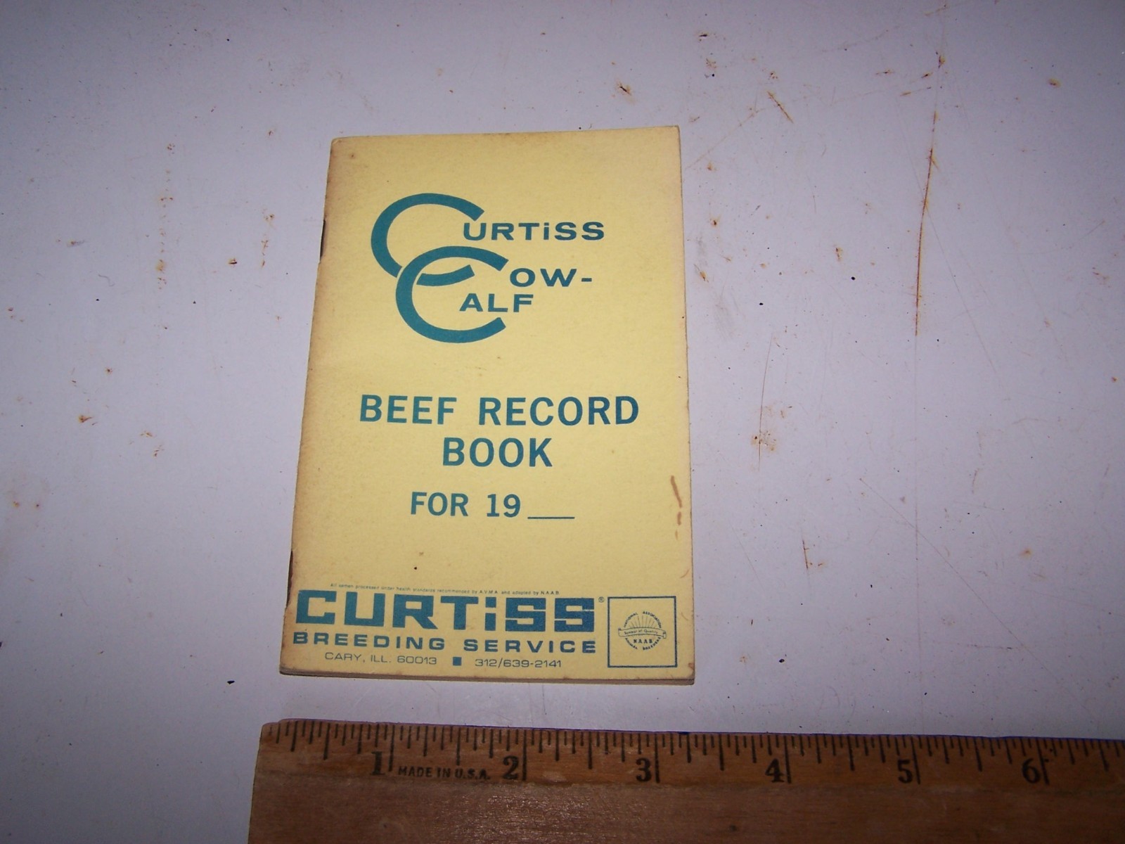 1970 CURTISS BREEDING SERVICE Beef Record Book CARY ILLINOIS