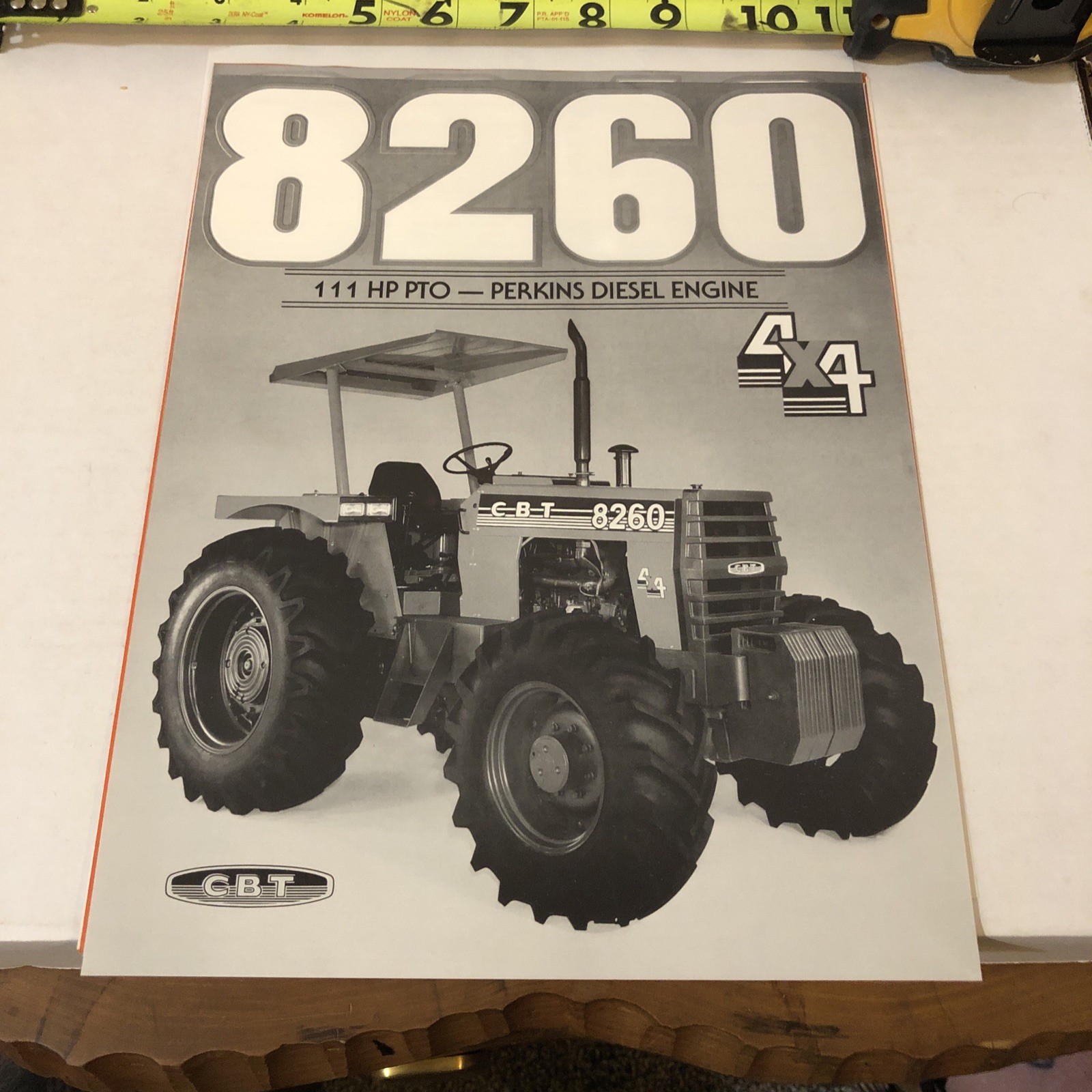 CBT 8260 4×4 Tractor Sales Brochure Spec Sheet Literature ORIGINAL! C-B-T