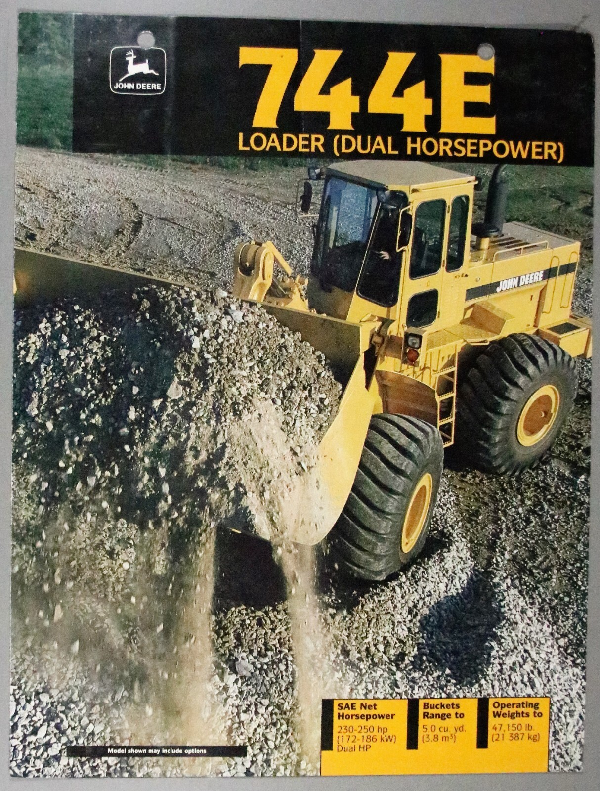 JOHN DEERE Brochures/Literature 744E Loader (Dual Horsepower) (08)